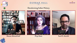 Two leading postcolonial thinkers - Manan Ahmed Asif, and Priya Satia – discuss the colonisation and fabrication of Indian history with Sunil S. Amrith and attempt to correct the misrepresentations of the past. | Jaipur Literature Festival | Facebook