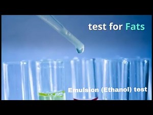 Food test - Emulsion (ethanol) test for Fats: IGCSE/ GCSE/ AQA/ O level/ Cambridge Checkpoint
