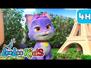 Pussycat, Pussycat Where Have You Been? - S1EP52 - 4 Hour Kids Fun - LooLoo Kids Songs for Kids