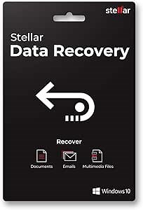 Stellar Data Recovery Software | For Windows | Standard | Recover Deleted Data, Photos, Videos, Emails | 1 PC 1 Yr | Activation Key Card