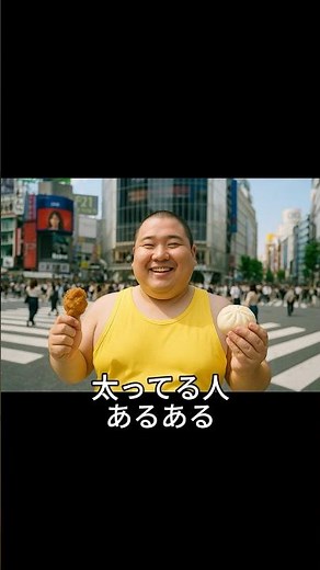 太ってる人あるある！これ分かる人RT #大福太郎 #あるある #大食い #AIユーチューバー #AI コメディ #コメディ動画