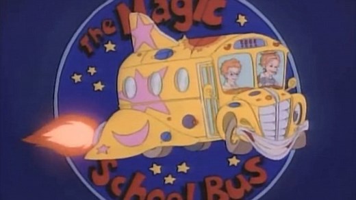 Hop on board in the 1990s kids' show The Magic School Bus
