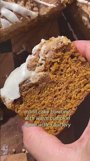 Leftover pumpkin puree? Don’t just stare at it, make this Pumpkin Coffee Cake! 🎃 Moist, cozy, and