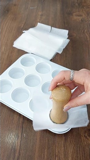 BAKING HACK | Perfectly Line Cupcake Cups Every Time.🧁#shorts