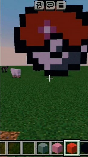 How to Make a Pokeball in Minecraft! 🔴⚪ | Easy Pixel Art Tutorial #pokemonminecraft #pokeball