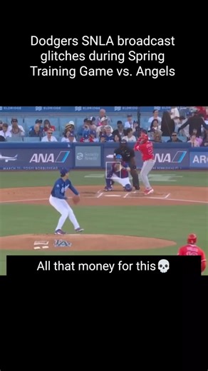 Dodgers Broadcast glitches during Spring Training Game vs. Angels! Shohei Ohtani dominant #dodgers