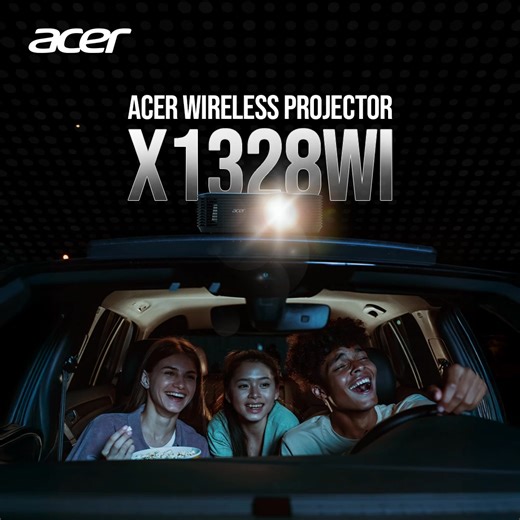 Who said epic movie night needs four walls? Break free and beam big with Acer X1328Wi. 🚗🎥 Shop now at the Acer Concept Store, through Acer Authorized Resellers, or conveniently online at the Acer Online Store https://acer.link/4iudqQ0. | Acer Philippines