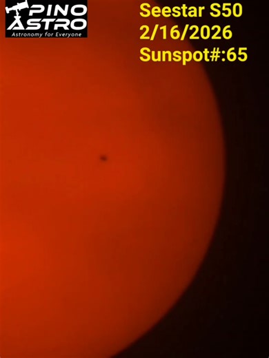 Sun on Feb 16, 2026 #Seestar #telescope #solarobservation #sunspots #sun