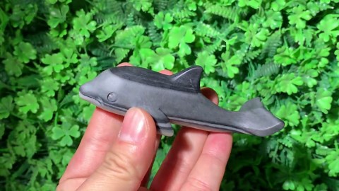 4.3''  Natural Tai Chi Stone quartz,quartz crystal,hand carved,Crystal Dolphin,Dolphin skull,Crystal Gifts 1pc