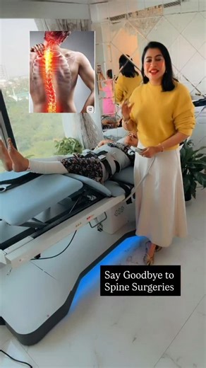 Dr.Swapna Komaragiri on Instagram: "💥 Say Goodbye to Spine Surgeries! 💥 Introducing the BTL Spine Decompression System from Europe — ✨ First time in Gujarat & Maharashtra! ✨ Perfect solution for: 🦴 Slip Disc 💢 Disc Bulge ⚡ Sciatica 🧠 Nerve Compression 💆‍♀️ Cervical Spondylosis This advanced technology gently opens your spine vertebrae, creating negative pressure that: ✅ Realigns the slipped disc ✅ Releases compressed nerves ✅ Restores oxygen, nutrition & blood flow ✅ Hydrates and heals you