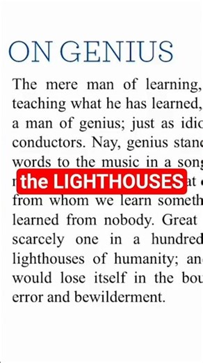 Great Minds are the Lighthouses of Humanity #schopenhauer #genius #shorts