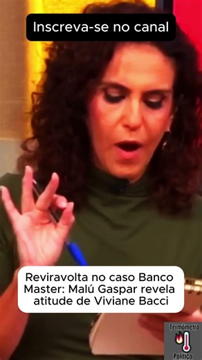 Malú Gaspar levanta questionamento sobre Viviane Bacci no contrato do Banco Master