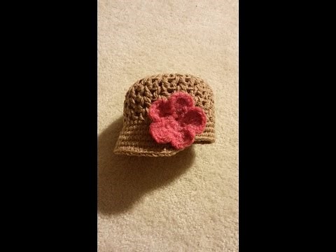How to Crochet Super Cute Baby Newsboy Hat