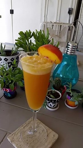 Grilled Peach Rum Mimosa Cocktail Recipe from The Martini Diva