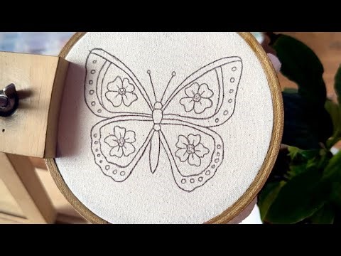Beautiful floral butterfly embroidery tutorial || Embroidery for Beginners - Let’s Explore