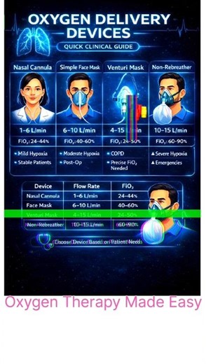 Types of Oxygen Delivery Devices | Quick Revision