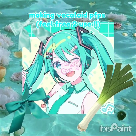 making free 2 use vocaloid pfps! pt 1 hatsune miku