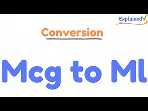 mcg to ml conversion