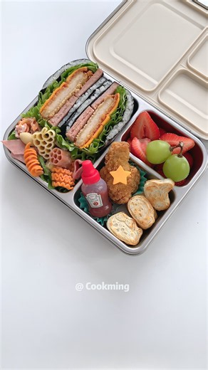 Pack a Bento for My Daughter - day 257 🍱 和我一起做便當#lunchbox #cooking #bento #asmrvideo #food
