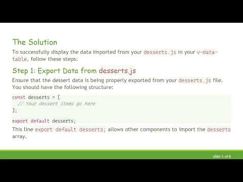 How to Display Data from an External File in a v-data-table Using Vuetify