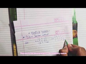 Linear algebra lectures series: 02 Gauss Jordan method finding inverse