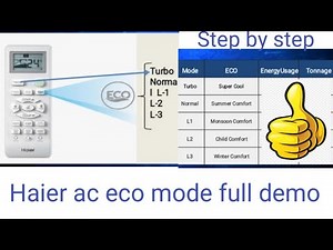 haier ac remote eco mode and full demo #haier #haierremotedemo #haierecomodedemo #coolingac