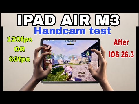 iPad Air M3 PUBG/BGMI HDR + 120FPS HandCam Test 2026 IOS 26.3