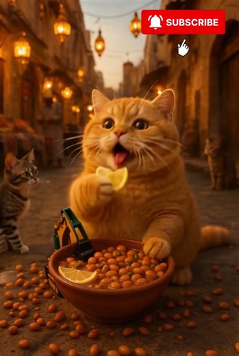 This Cute Cat Went CRAZY for Foul Medames! 🤣🐾✨#shorts