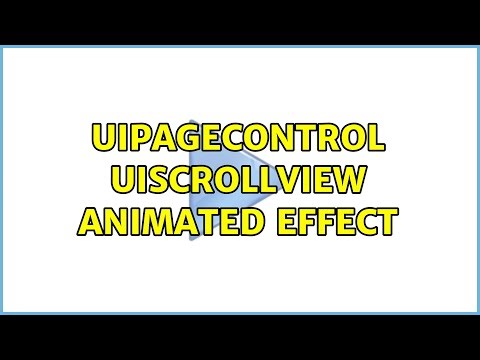 UIPageControl UIScrollView animated effect