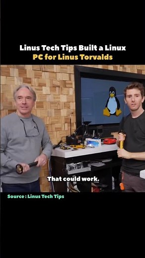 Linus Tech Tips Built The Ultimate Linux Pc For Linus Torvalds #shorts #linux #pc #coding