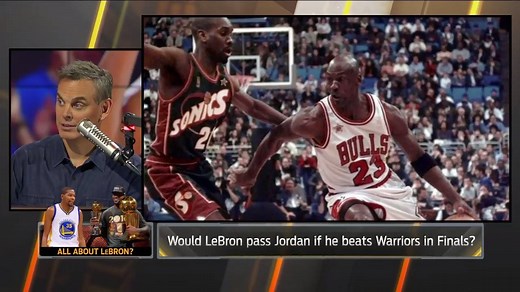 429K views · 5K reactions | Colin Cowherd: If LeBron James beats the Big 4 with the Golden State Warriors, he'll surpass Michael Jordan. Today in The Herd. | FOX Sports | Facebook