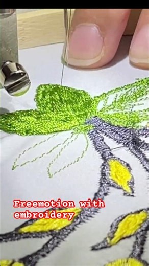 Embroider with a regular sewing machine #sewingmachineart #freemotionembroidery #machineembroidery