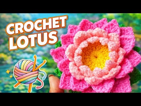 LIVE: Crochet Lotus Flower 🌸 | Step-by-Step Tutorial (Beginner Friendly)