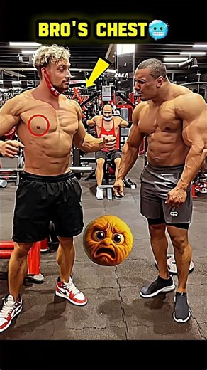 BRO'S CHEST🥶SHOCKED LARRY WHEELS | Larry wheels & Jo linder #viralvideo #gym #shorts #birdtrend