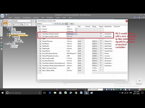 How to Use Variable Table in Solidedge 2019 How To add new variable in variable table and to expose