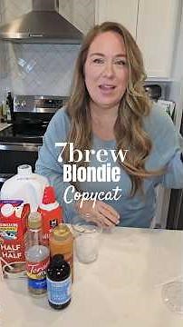 7 Brew Blondie Copycat Recipe at Home | Caramel Vanilla Iced Coffee #7brew #coffeerecipe #icedcoffee