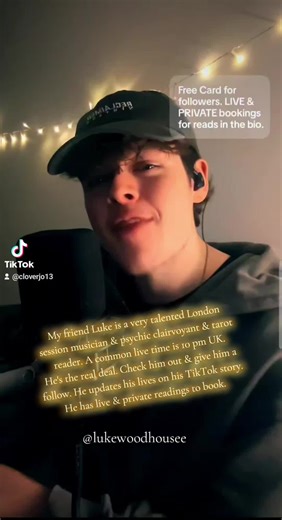 Luke Woodhouse (account is Luke Woodhousee with 22k followers) He's brilliant! Check out his page and stop in a livestream. Live and private psychic and or clairvoyant spirit-led readings available #psychic #clairvoyant #tarotreader #spirit #fyp