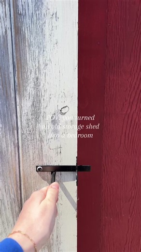 Its like a little personal cabin #diy #tinyhouse #shed #sheshed #tinyhousetransformation #detatchedbedroom #springproject