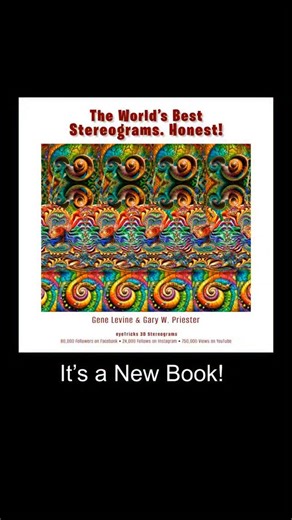We are very excited to announce the release of our new book, The World's Best Stereograms. Honest! This is a collection of 80 stunning 3D stereograms from Gene & Gary. Order your own copy from Amazon today. We think you'll love it! https://amzn.to/3Itv8Hs Link in bio. If you are located outside of the United States, here are the individual country links. UK - https://www.amazon.co.uk/dp/B0FRRXXCJ7 Canada - https://www.amazon.ca/Worlds-Best-Stereograms-Honest/dp/B0FRRXXCJ7 Mexico - https://www.am
