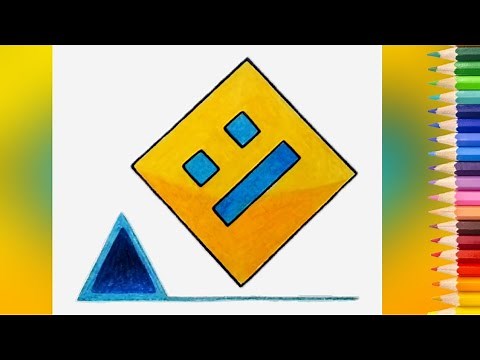 How to Draw Geometry Dash Logo