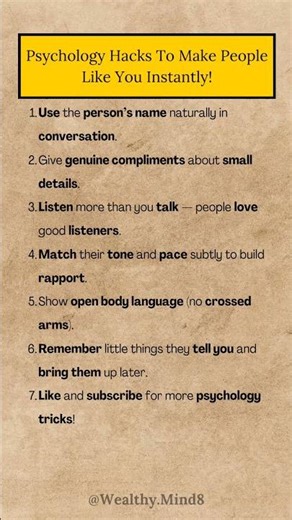 7 Psychology Hacks To Make People Like You Instantly! #Friendship #PsychologyTricks