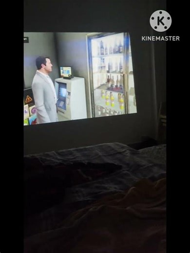 playing GTA 5 in projector with PS5#crazy