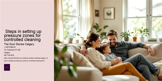 Steps in setting up pressure zones for controlled cleaning