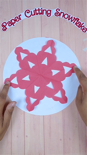 ❄️ Just Fold & Cut! How to Make a Beautiful Paper Snowflake | Easy Christmas Craft #Shorts
