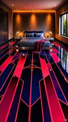 INSANE 3D Pink & Purple Geometric Matrix Epoxy Floor Transformation! 📐🔮 ASMR