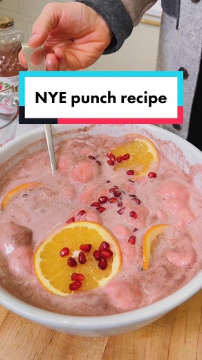 Festive Raspberry Sherbet Punch Recipe for New Year's Eve