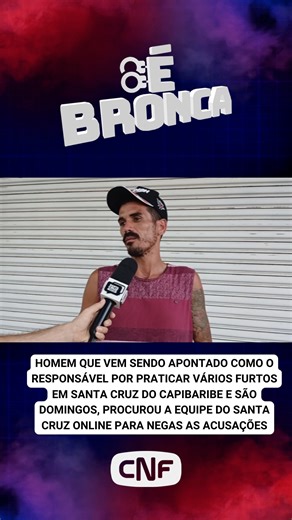 PORTAL CNF on Instagram: "Homem que vem sendo apontado como o responsável por praticar vários furtos em Santa Cruz do Capibaribe e São Domingos, procurou a equipe do Santa Cruz Online para negas as acusações. Por Santa Cruz Online e Mariana Granja #ÉBronca #Notícias #CNF"