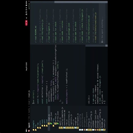 #AI: self-writing JS harness for Node.js with tiny IDE, terminal, plugable tools - 120kb size