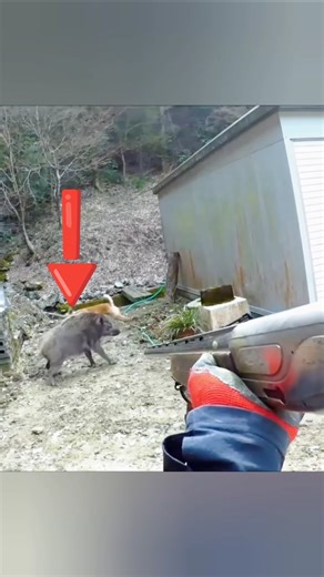 Охота на дикого кабана с собакой 🐗🔥 | Мощная и быстрая атака! #охота #кабан #wildboar #hunting