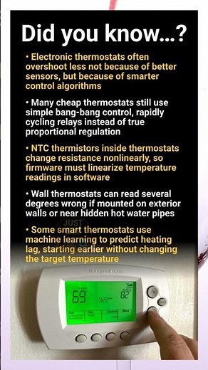 Electronic thermostat insights: sensor physics, control algorithms and hidden limitations